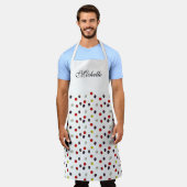 Tablier Fleurs printanières décoratives personnalisées bla (Porté)