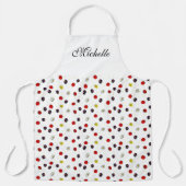 Tablier Fleurs printanières décoratives personnalisées bla (Recto)