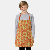 Tablier Fleurs rétro de daisy ensoleillées en jaune chaud  (Porté)