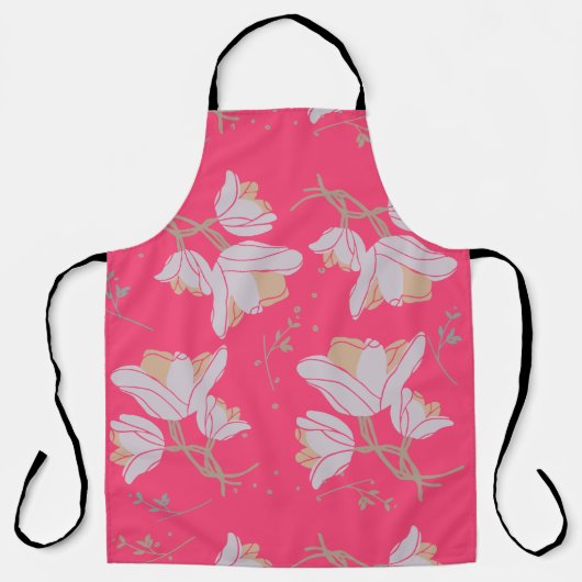 TABLIER FLEURS, ROSE (Recto)