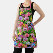 Tablier Fleurs Rose Bleu Jaune Lilas Vert Orchidée (Insitu)