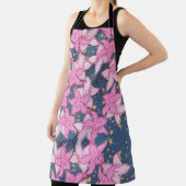 TABLIER FLEURS ROSE - MOTIFS FLORAUX APRON (Insitu)