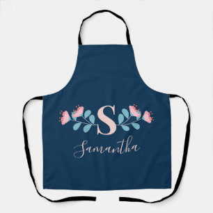 Tablier Fleurs roses en fleurs dans le style scandinave