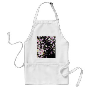 Tablier Fleurs roses tombantes en cascade