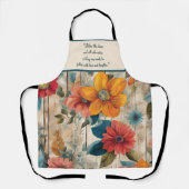 Tablier Fleurs rustiques colorées (Recto)