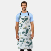 Tablier Fleurs sans coutures arrière - plan dans le style (Porté)