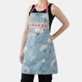 Tablier Fleurs sauvages bleues douces personnalisées de st (Insitu)