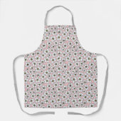Tablier Fleurs sauvages boho sur fond rose (Recto)