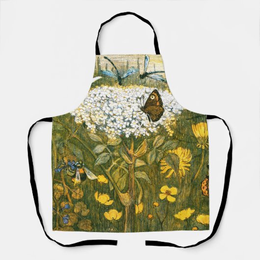 Tablier Fleurs sauvages néerlandais Art Nouveau Meadow, Pa (Recto)