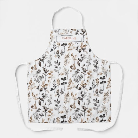 Tablier Fleurs sauvages personnalisés (Recto)