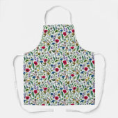 Tablier Fleurs sauvages sur blanc cassé (Recto)