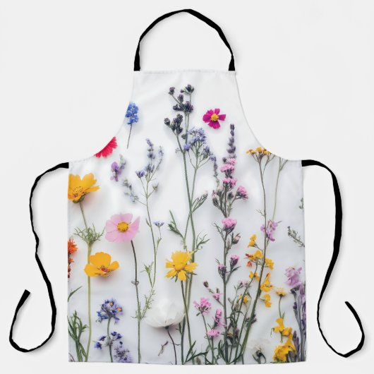 TABLIER FLEURS SÉCHÉES ESTHÉTIQUE FLORALE FLEUR SAUVAGE (Recto)