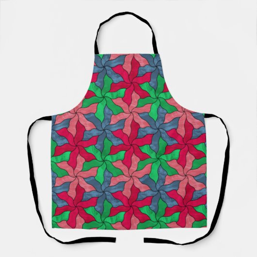 Tablier Fleurs Tessellées De Verre Tiré (Recto)