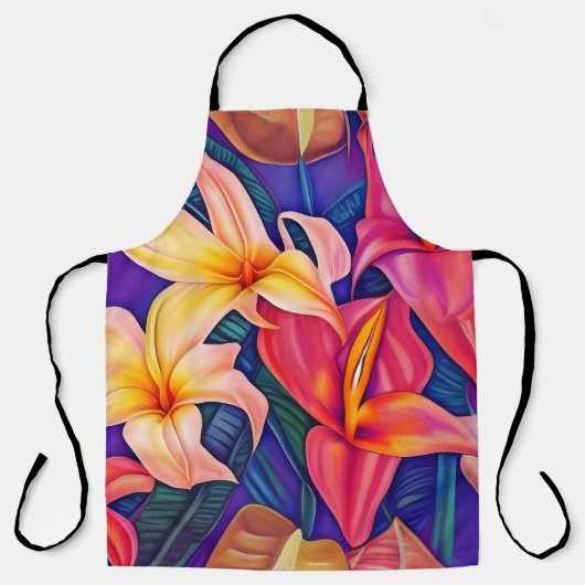 Tablier Fleurs tropicales Cinq (Recto)