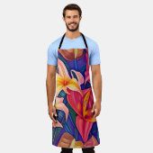 Tablier Fleurs tropicales Cinq (Porté)