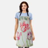Tablier Fleurs Tulipes vintages (Porté)