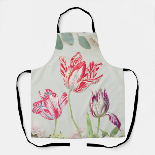 Tablier Fleurs Tulipes vintages (Recto)