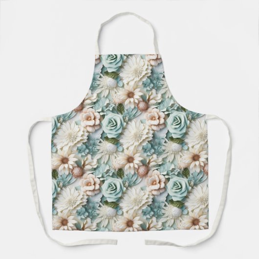 Tablier Fleurs vert pâle (Recto)