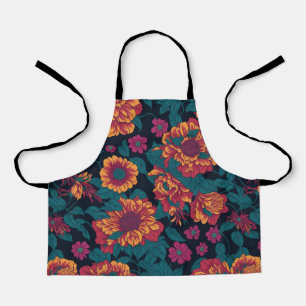 Tablier Fleurs vibrantes : Une Symphonie Florale Fière