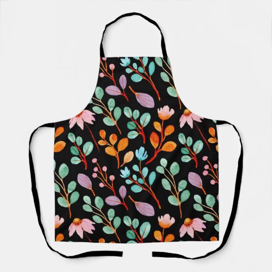 Tablier Fleurs Vintage Aquarelle tendance (Recto)