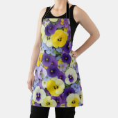 Tablier Fleurs violettes et jaunes (Insitu)