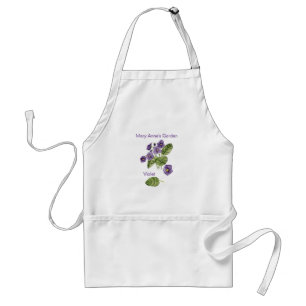 Tablier Fleurs violettes nom pourpre Apron