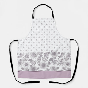 Tablier Fleurs violettes petites et grandes