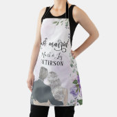 Tablier Fleurs violettes violettes de mariée et de chambre (Insitu)