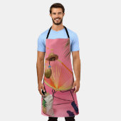 Tablier Flip flop bleu à côté de la chaise (Porté)