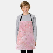 Tablier Flocons de neige rose Noël Motif Boho (Porté)