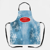 Tablier Flocons de neige Vacances Bleues (Recto)