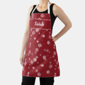 Tablier Flocons Rouges Vacances (Insitu)
