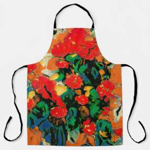 Tablier Floral abstraction based on the works of Van Gogh.