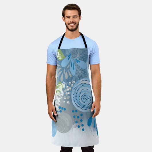 Tablier Floral Abstrait moderne (Porté)