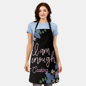Tablier Floral Apron Inspirational Quote Kitchen Apron (Porté)