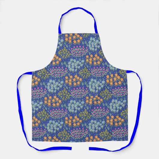 Tablier Floral Bed Blue (Recto)