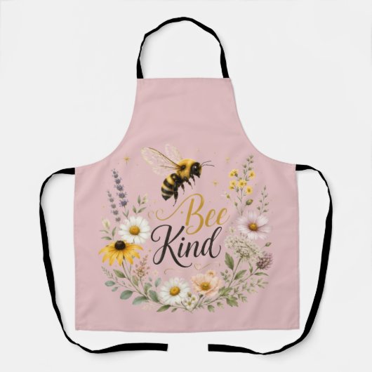 Tablier Floral 'Bee Kind' (Recto)
