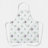 Tablier Floral blanc et pourpre (Recto)