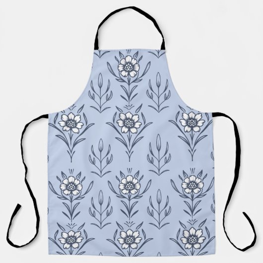 Tablier Floral bleu (Recto)