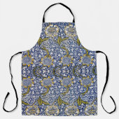 Tablier Floral bleu et or (Recto)
