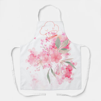 Tablier Floral Chef Apron avec Casquette