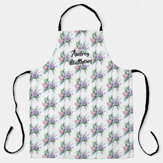 Tablier Floral Corsage pattern Personalize with Name (Recto)