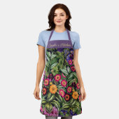 Tablier Floral de prairie rose (Porté)