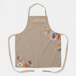 Tablier Floral Design Business - Elégant Rustic Kraft Boho