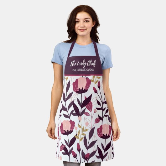 Tablier Floral d'été personnalisé fleurit femmes (Porté)