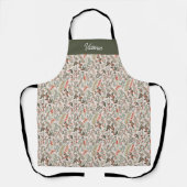 Tablier Floral d'hiver scandinave et vacances Berry (Recto)