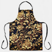 Tablier floral Élégance Dorée (Recto)