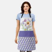 Tablier Floral Elegance Tee – Soft Pastel Blooms  (Porté)