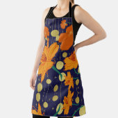 Tablier floral et bleu (Insitu)