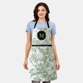 Tablier Floral Ferme française Monogram Apron (Porté)